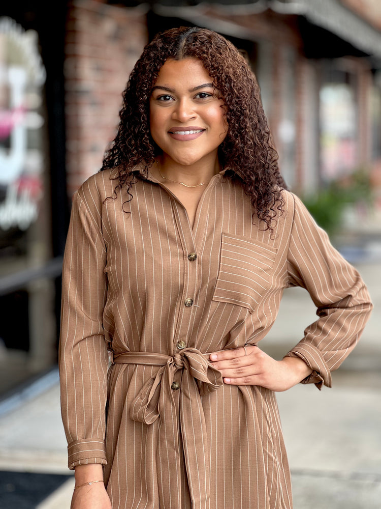 Cocoa Striped Dress