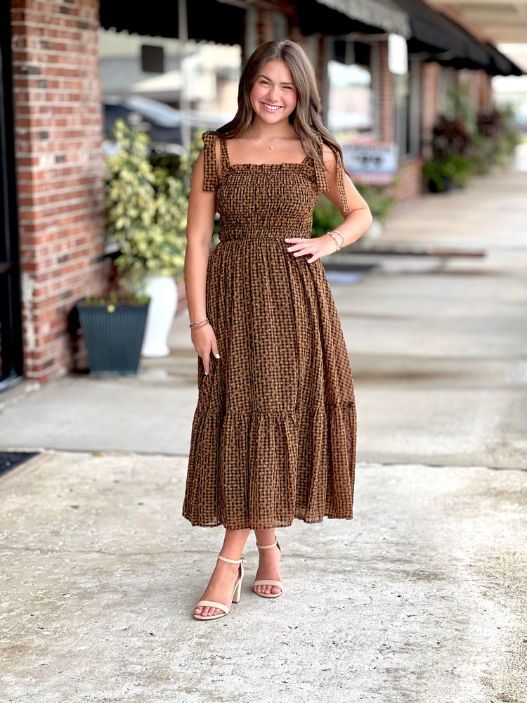 Brown Midi Dress
