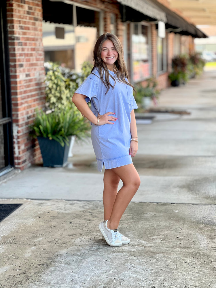 Mineral Washed Oversized Dress