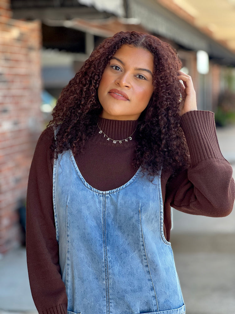 Denim Wash Overall Dress