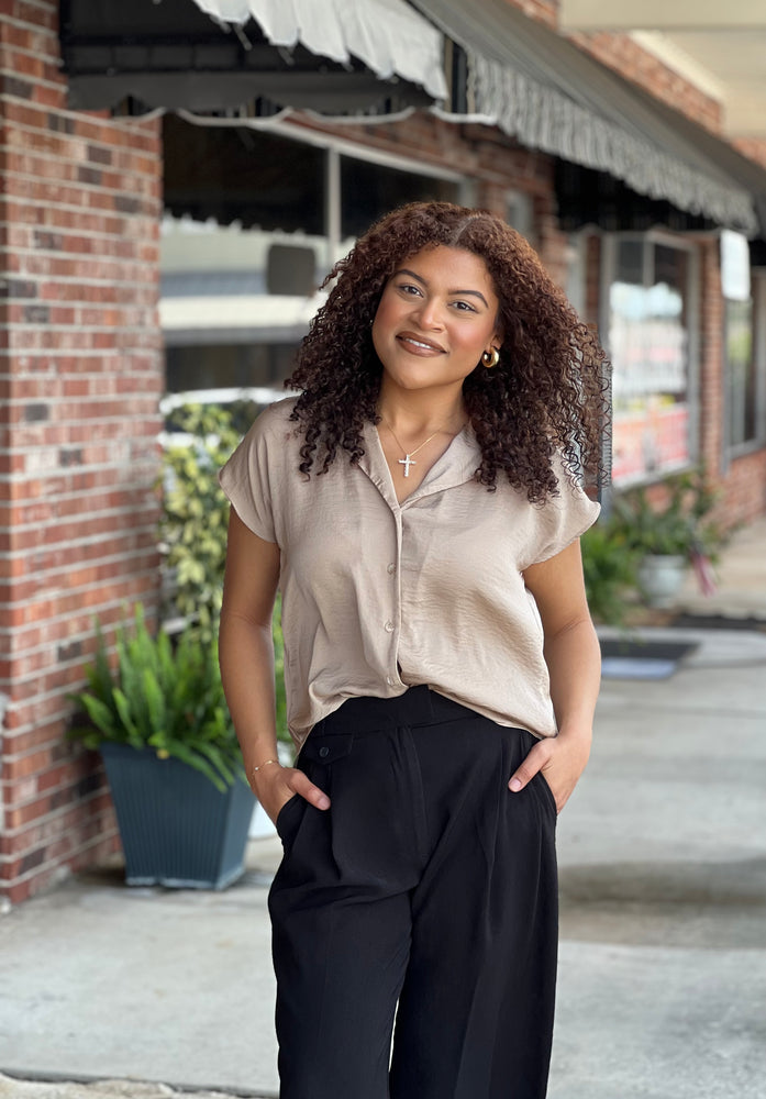 Wide Leg Black Dress Pants