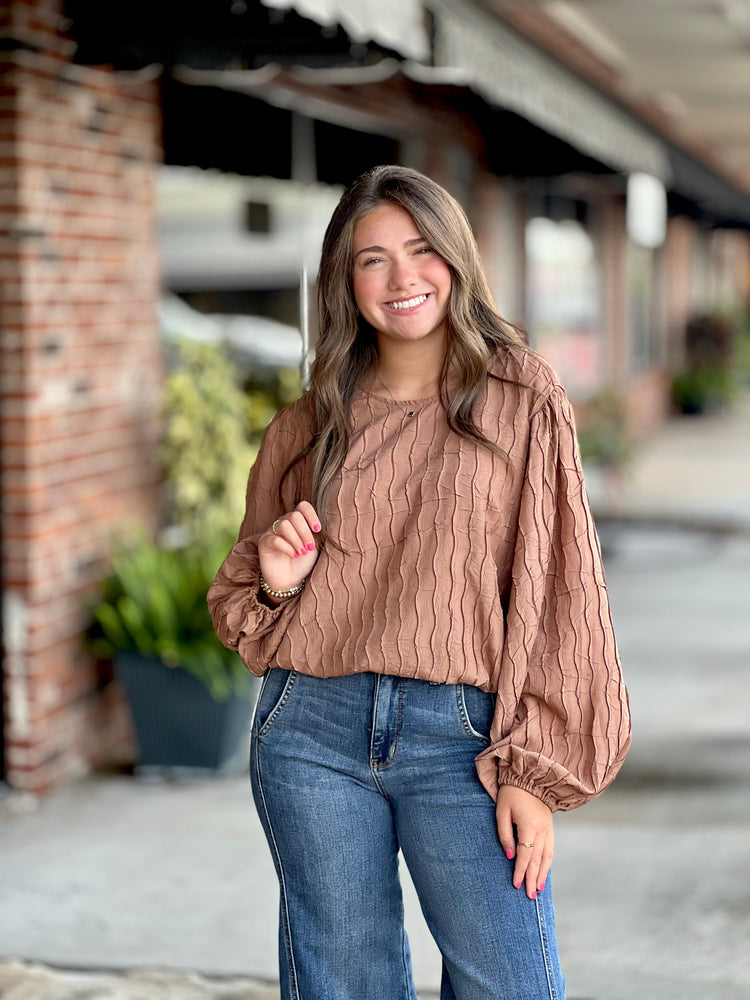 Siena Sunset Textured Top