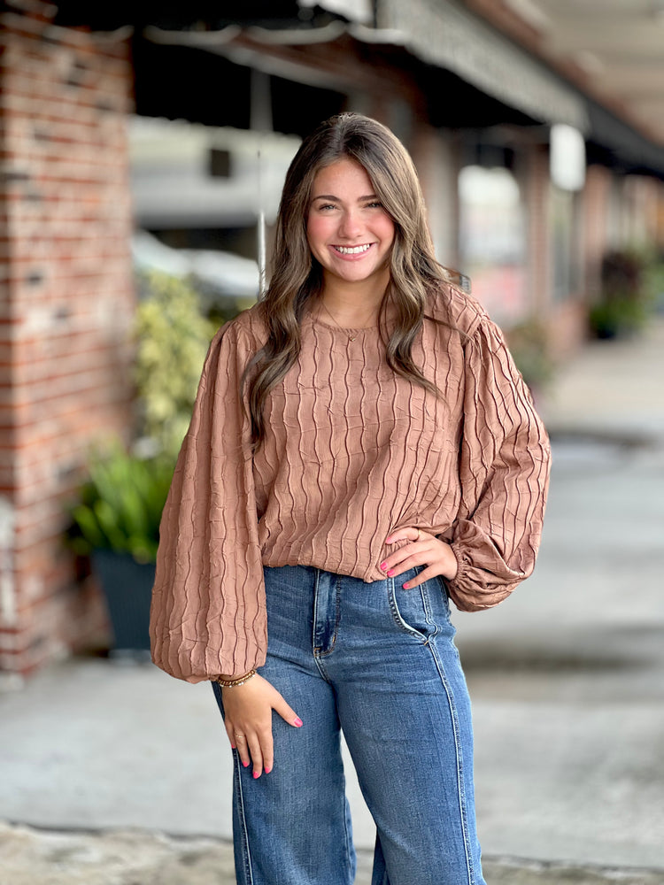 Siena Sunset Textured Top