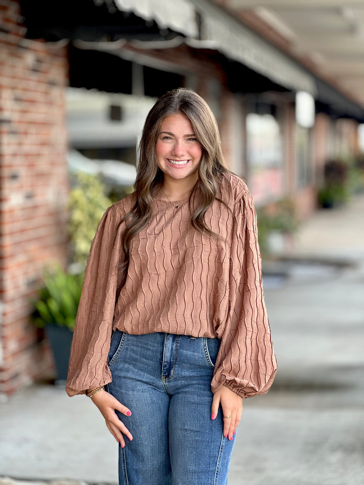 Siena Sunset Textured Top