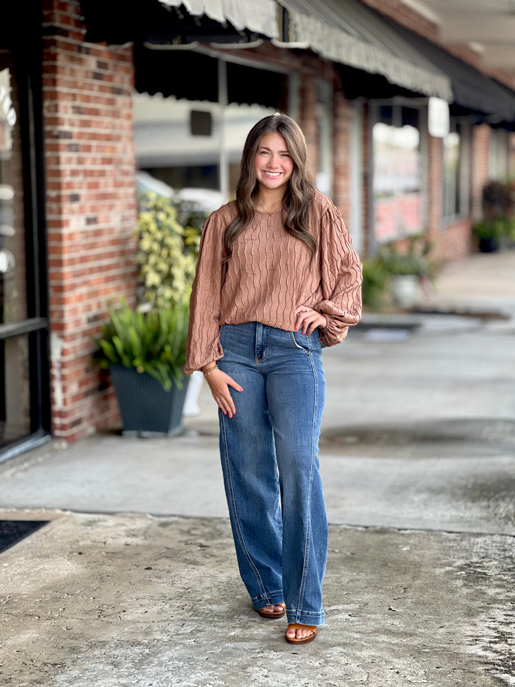 Siena Sunset Textured Top