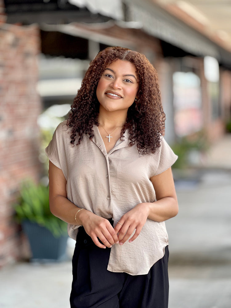 Taupe Button Down Shirt