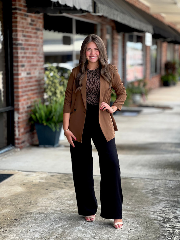 Wide Leg Black Dress Pants