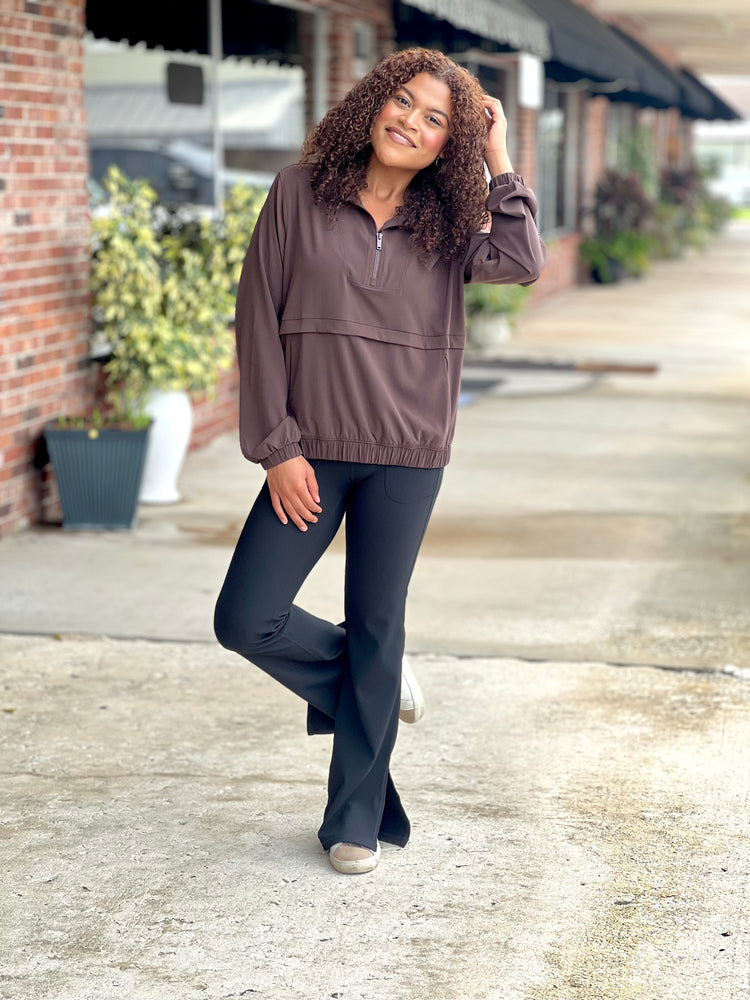 Espresso Quarter Zip Jacket