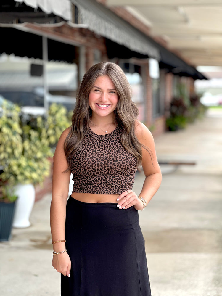 Driving Me Wild Cropped Knit Top