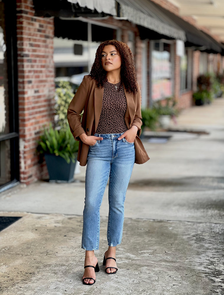 Brown Double Breasted Blazer