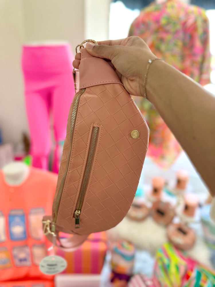 Woven Rose Trendy Luxe Belt Bag