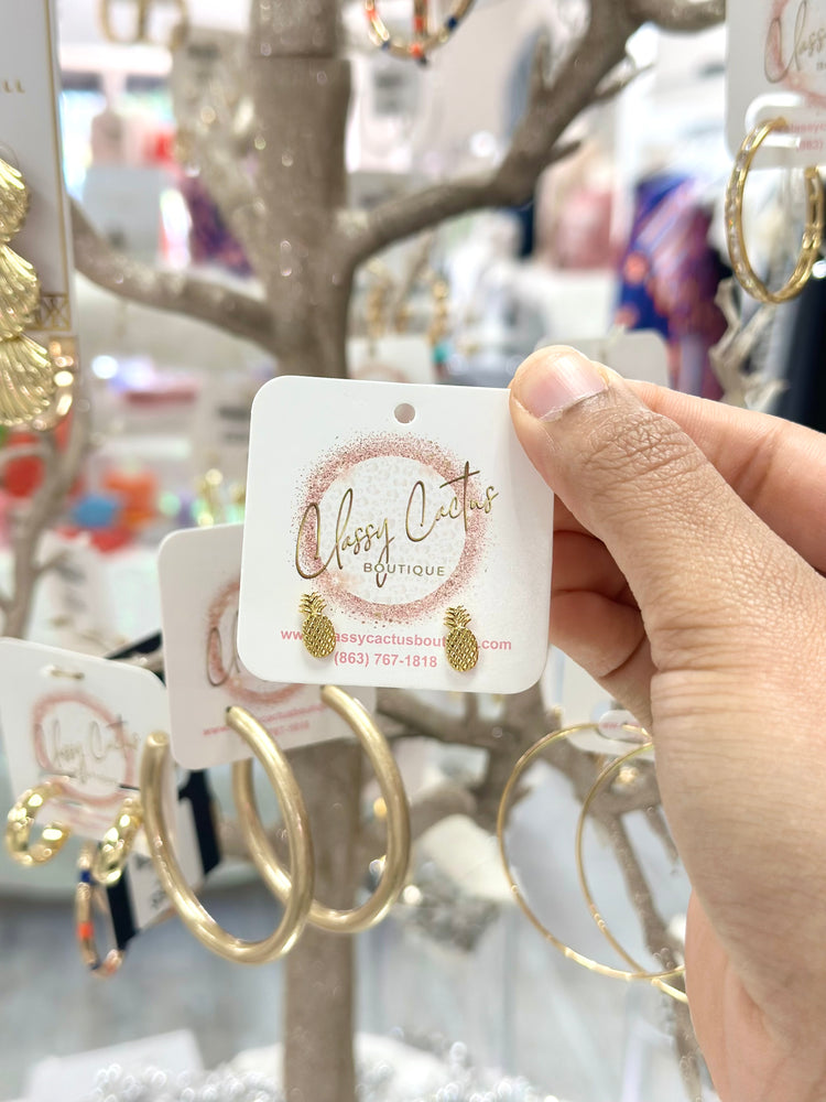 Pineapple Stud Earrings