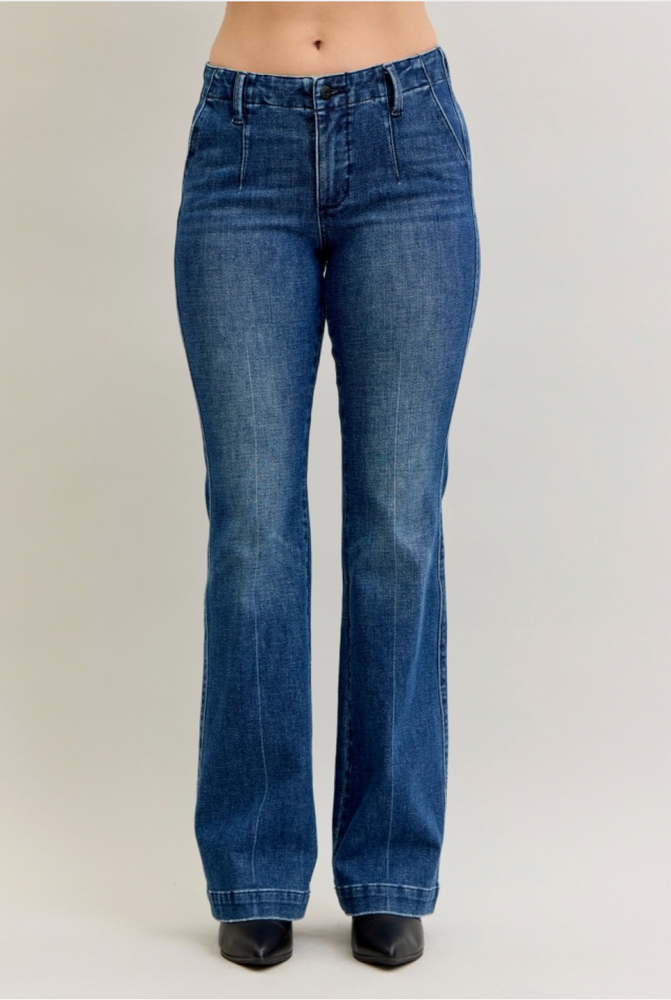Cassie Mid Rise Trouser Bootcut Jeans