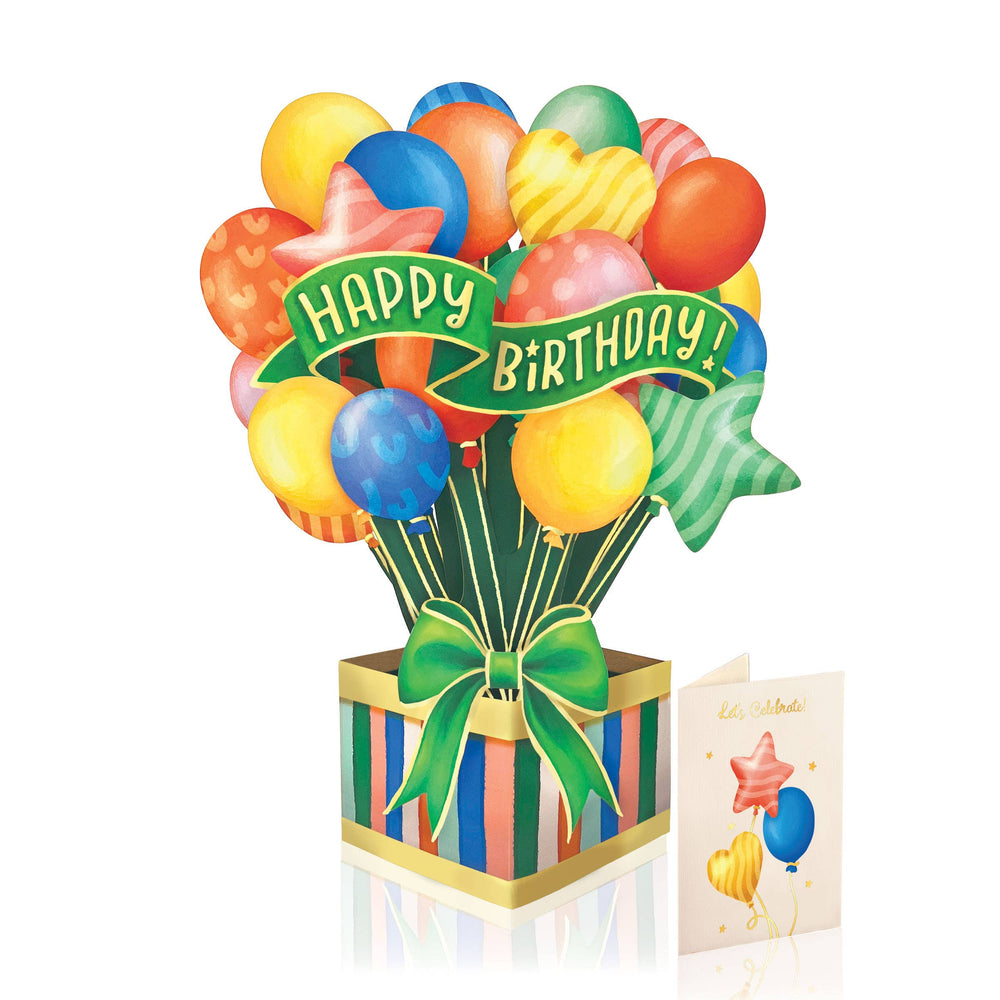 FreshCut Paper - Classic Birthday Balloons Pop Up Card