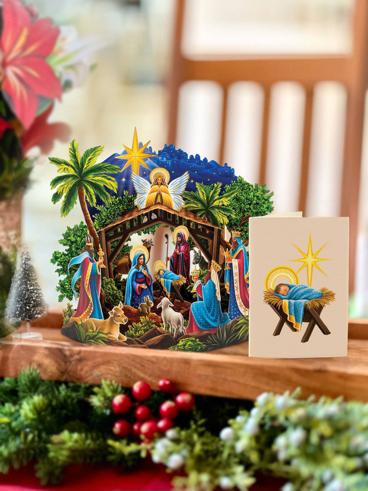 FreshCut Paper  - Mini Nativity Pop Up Card