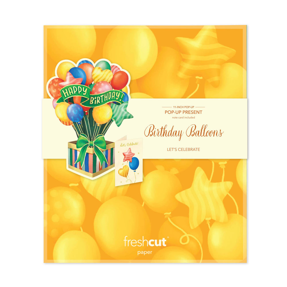FreshCut Paper - Classic Birthday Balloons Pop Up Card