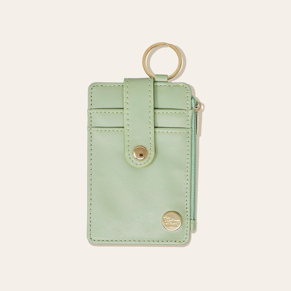 
            
                Load image into Gallery viewer, Solid Keychain Card Wallet - Light Green
            
        