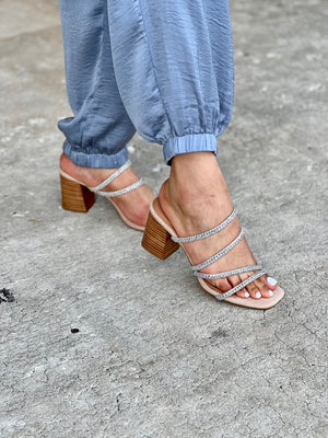 Dreamy Clear Jewels Wedges