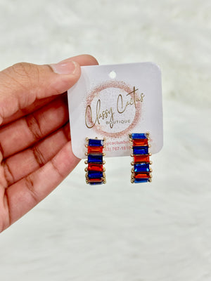 
            
                Load image into Gallery viewer, Gameday Orange &amp;amp; Blue Earrings
            
        