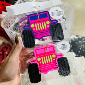 Pink Jeep Car Freshie: Sassy