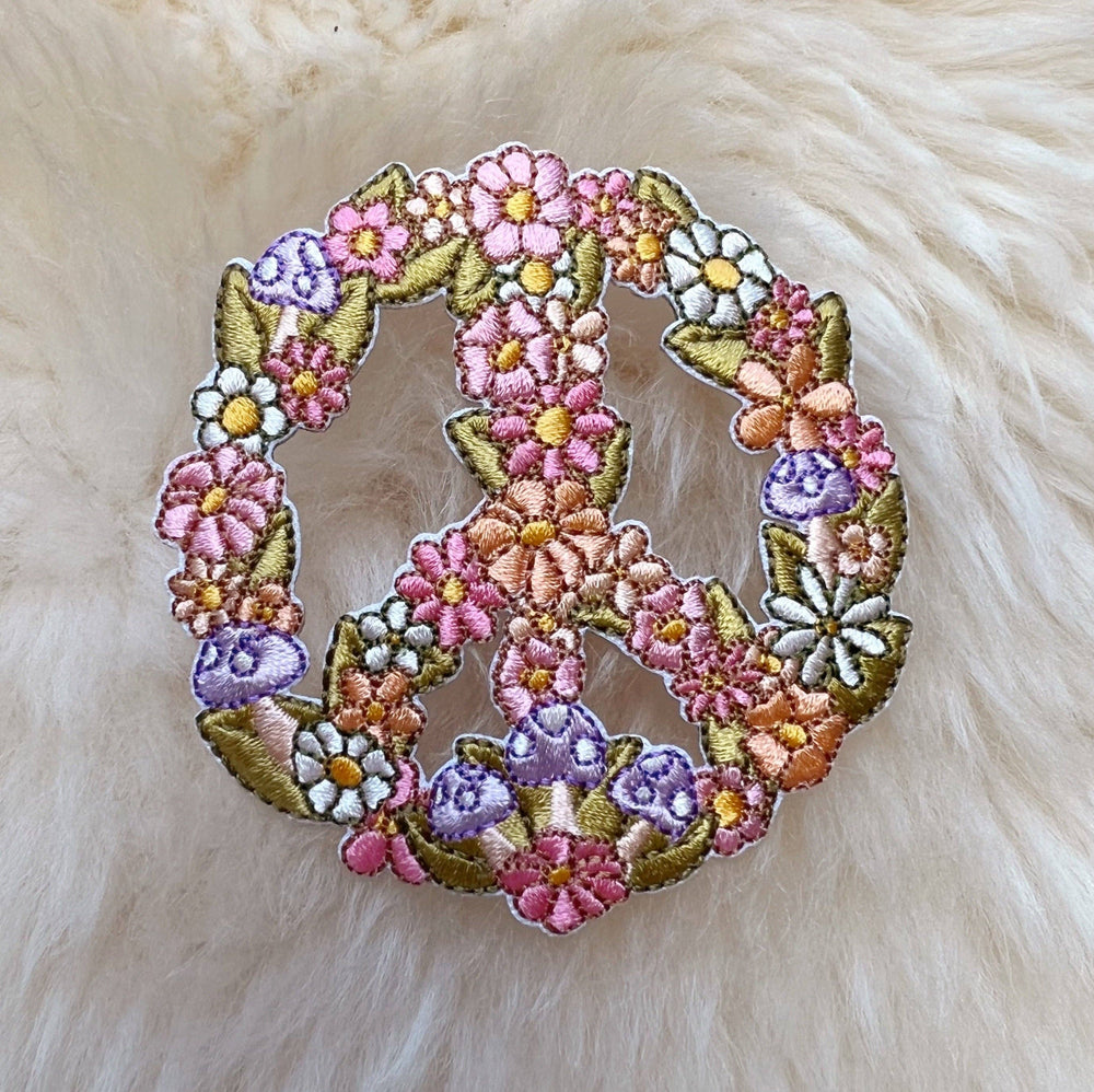 Kindness is Magic - Floral Peace Sign Patch