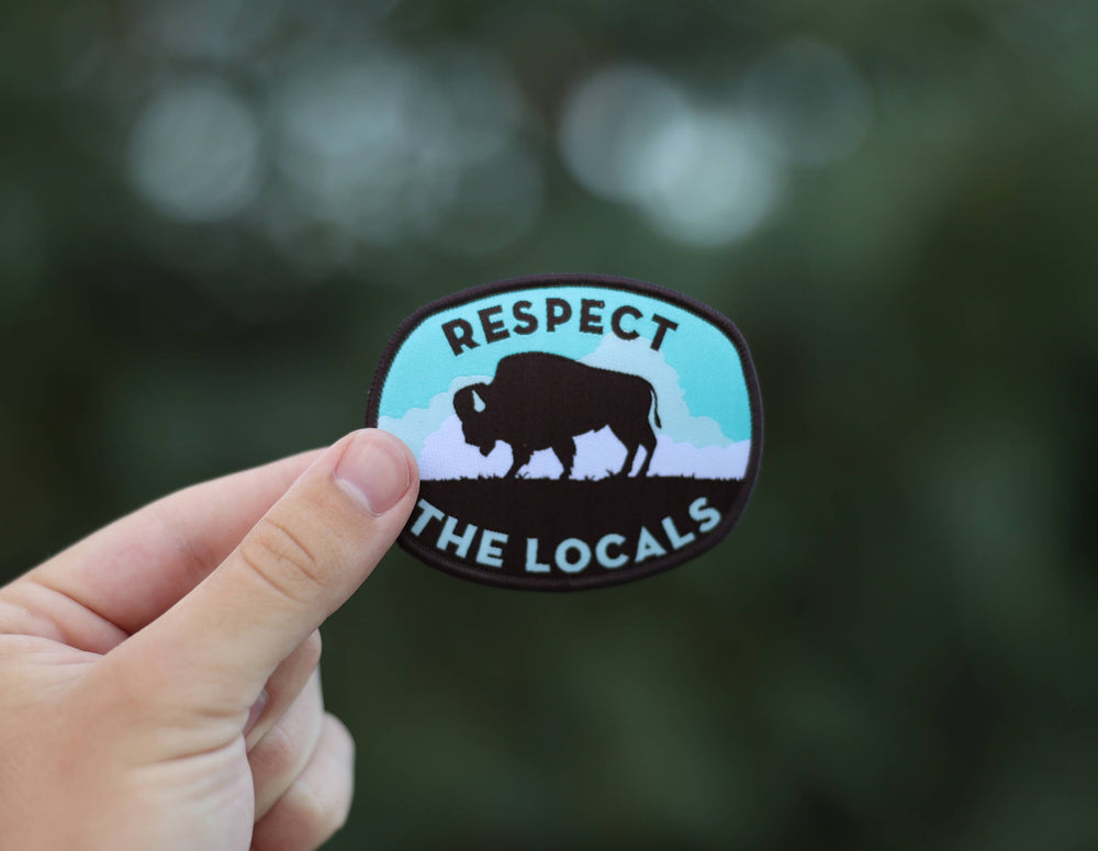
            
                Load image into Gallery viewer, Squatchy - Respect The Locals - Bison - Iron On Patch
            
        