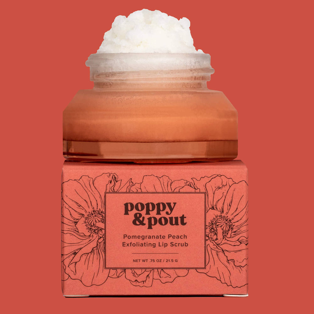 
            
                Load image into Gallery viewer, Poppy &amp;amp; Pout - Lip Scrub, Pomegranate Peach
            
        