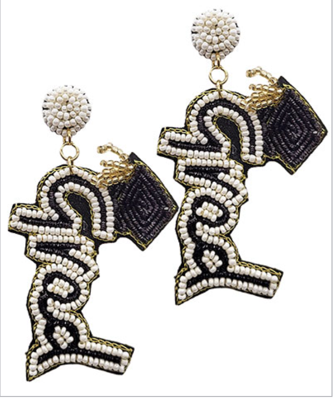 
            
                Load image into Gallery viewer, Beaded GRAD Earrings
            
        