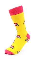 Love Mom (Yellow) - Novelty Socks