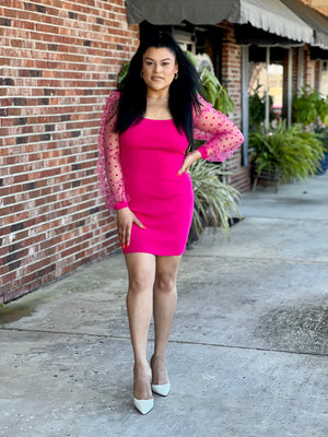 
            
                Load image into Gallery viewer, Flirty In Hot Pink Dress
            
        